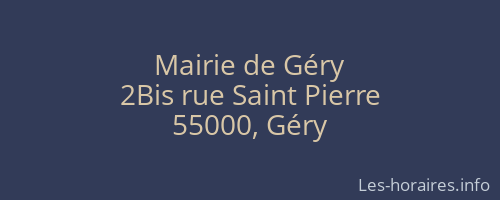 Mairie de Géry