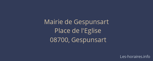 Mairie de Gespunsart