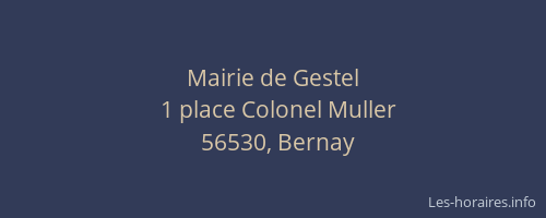 Mairie de Gestel
