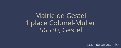 Mairie de Gestel