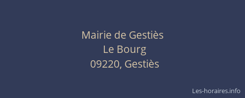 Mairie de Gestiès