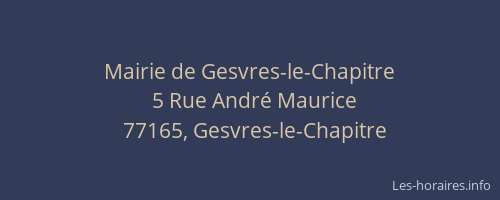 Mairie de Gesvres-le-Chapitre