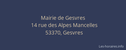 Mairie de Gesvres