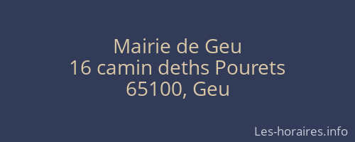 Mairie de Geu