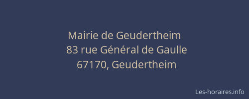 Mairie de Geudertheim