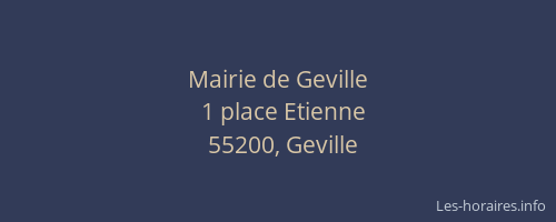 Mairie de Geville