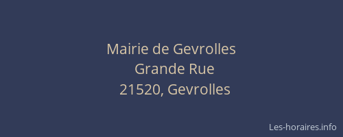 Mairie de Gevrolles