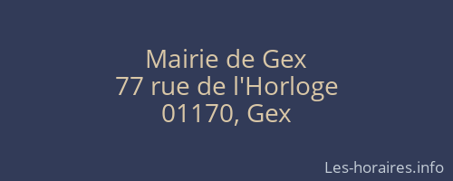 Mairie de Gex