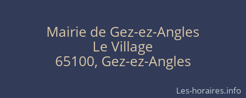 Mairie de Gez-ez-Angles