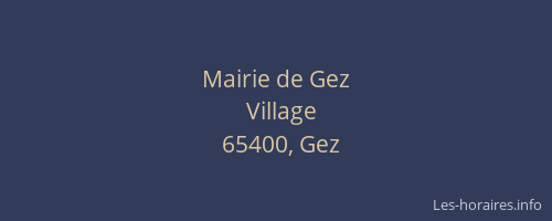 Mairie de Gez