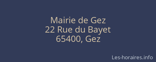 Mairie de Gez