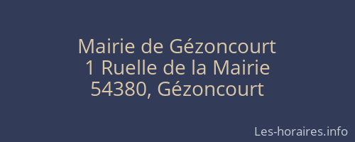 Mairie de Gézoncourt