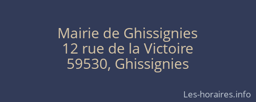 Mairie de Ghissignies
