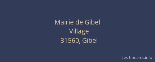 Mairie de Gibel