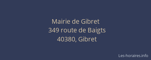 Mairie de Gibret