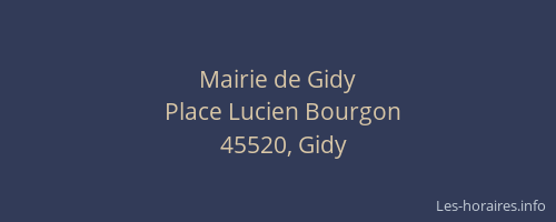 Mairie de Gidy