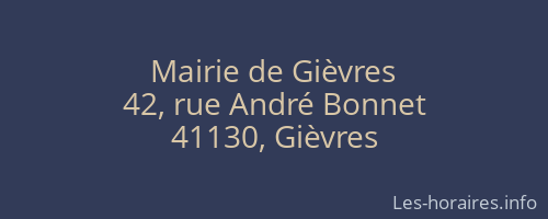 Mairie de Gièvres