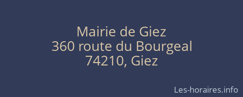 Mairie de Giez