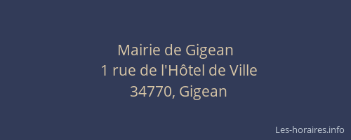 Mairie de Gigean