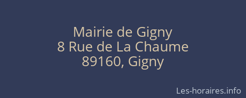 Mairie de Gigny