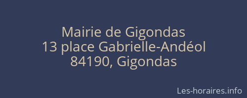 Mairie de Gigondas