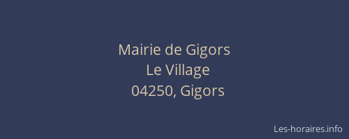 Mairie de Gigors