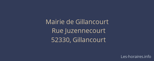Mairie de Gillancourt