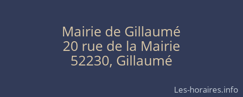 Mairie de Gillaumé