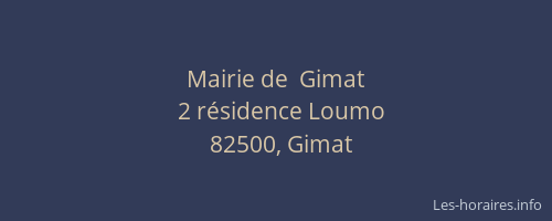 Mairie de  Gimat