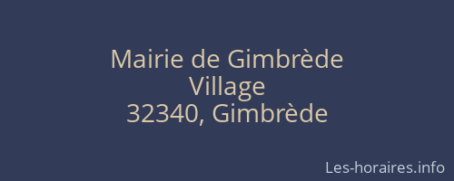 Mairie de Gimbrède