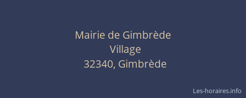 Mairie de Gimbrède