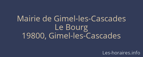 Mairie de Gimel-les-Cascades
