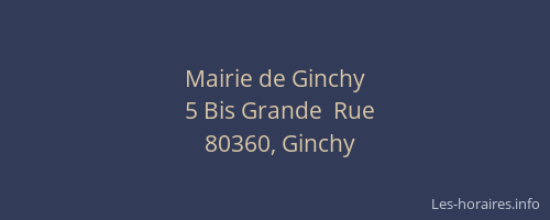 Mairie de Ginchy