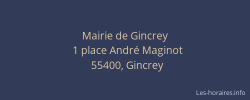 Mairie de Gincrey