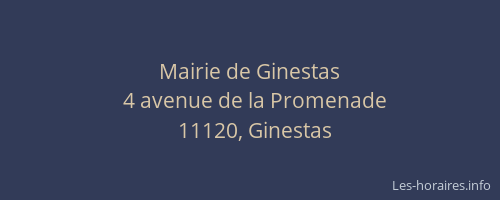 Mairie de Ginestas
