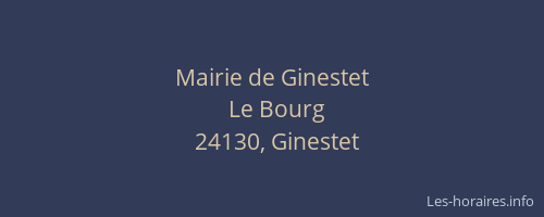 Mairie de Ginestet