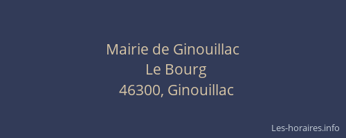 Mairie de Ginouillac