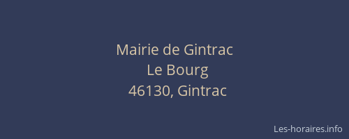 Mairie de Gintrac