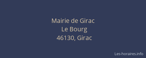 Mairie de Girac