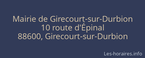 Mairie de Girecourt-sur-Durbion