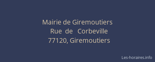 Mairie de Giremoutiers