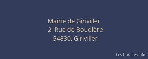 Mairie de Giriviller