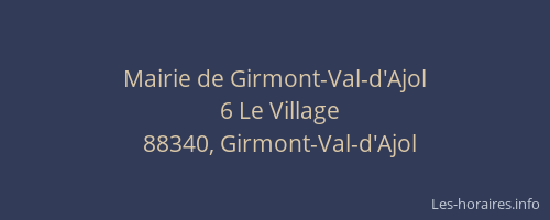 Mairie de Girmont-Val-d'Ajol