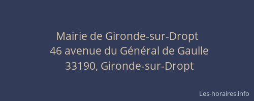 Mairie de Gironde-sur-Dropt