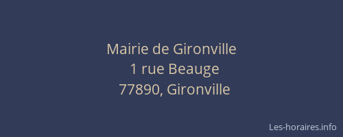 Mairie de Gironville