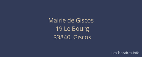 Mairie de Giscos
