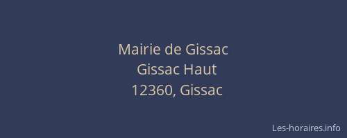 Mairie de Gissac