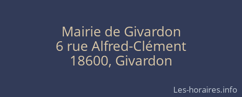 Mairie de Givardon