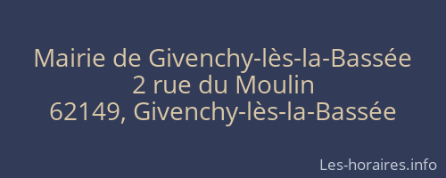 Mairie de Givenchy-lès-la-Bassée