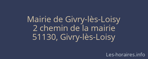 Mairie de Givry-lès-Loisy